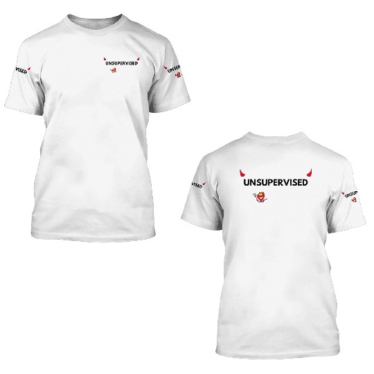 UNSUPERVISED MUM FUNNY CUTE DESIGN 3D T Shirts