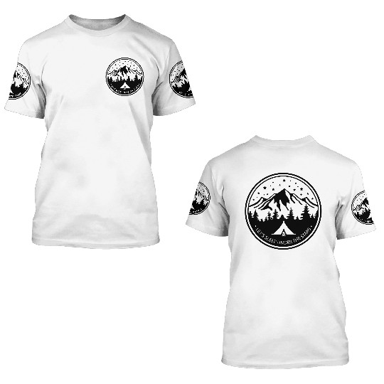 Let s sleep under the stars 3D T Shirts