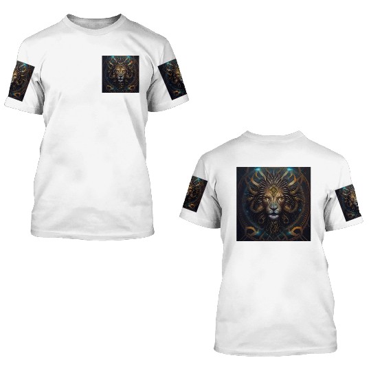 Dark Fantasy Lion Version 1 3D T Shirts