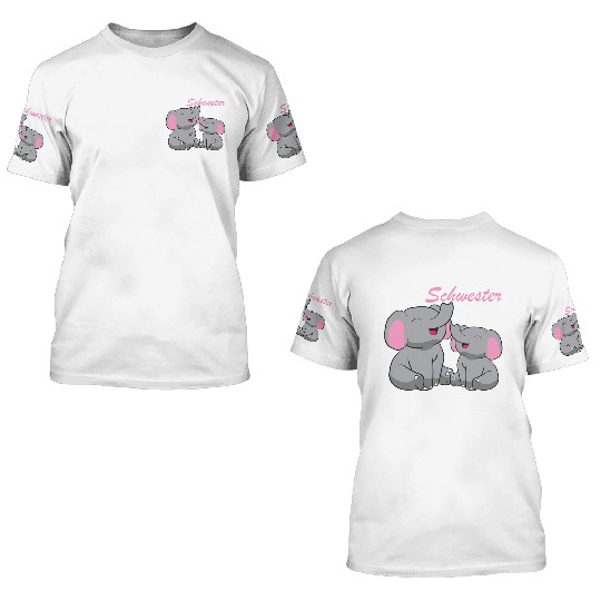 Elephants - Große Schwester 3D T Shirts