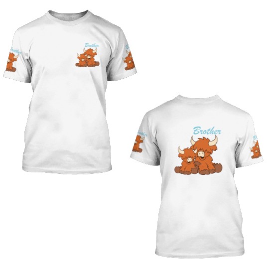 Highland Cattle - Big Brother 3D T Shirts