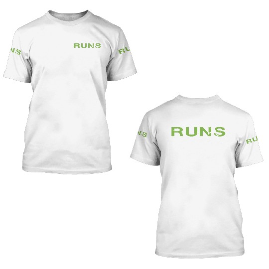 Runs On Plants Plant Based Vegan Runner 3D T Shirts