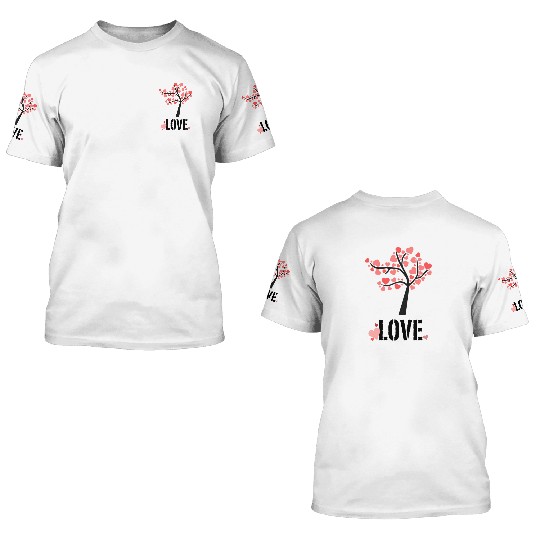 Valentine's Love Tree! 3D T Shirts
