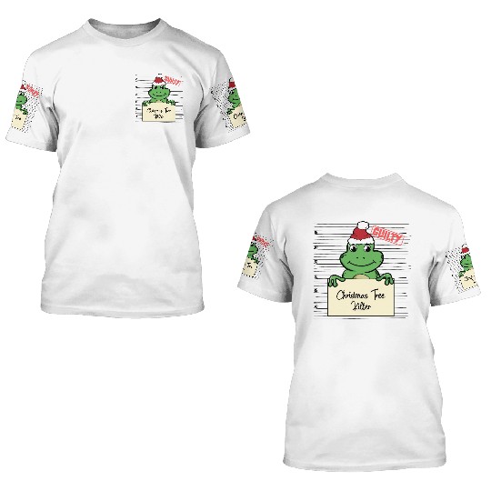 Frog christmas funny prison 3D T Shirts