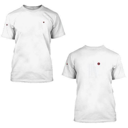 Cricket Wicket Bat and Ball 3D T Shirts