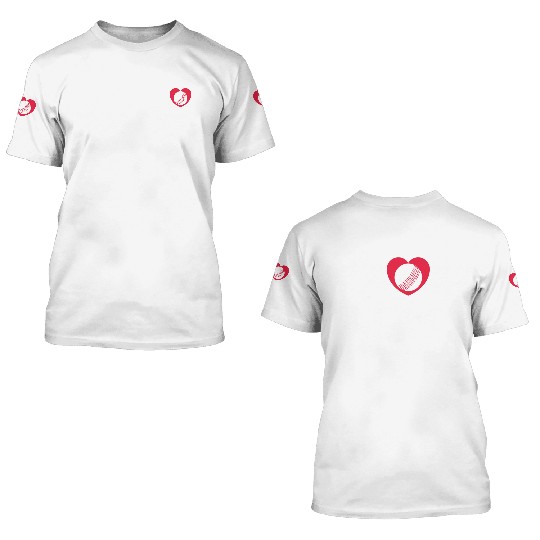 I Love Heart Cricket 3D T Shirts