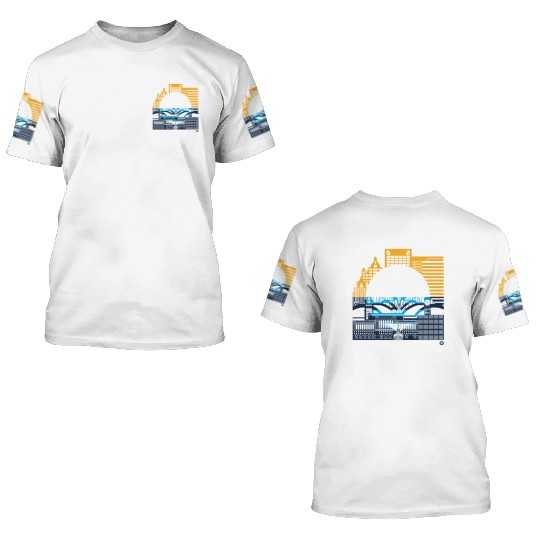 Milwaukee Skyline Squared Milwaukee Peoples Flag D 3D T Shirts