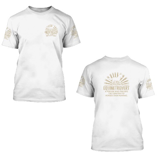 Cowboy 3D T Shirts, Equinetrovert Funny Equestrian