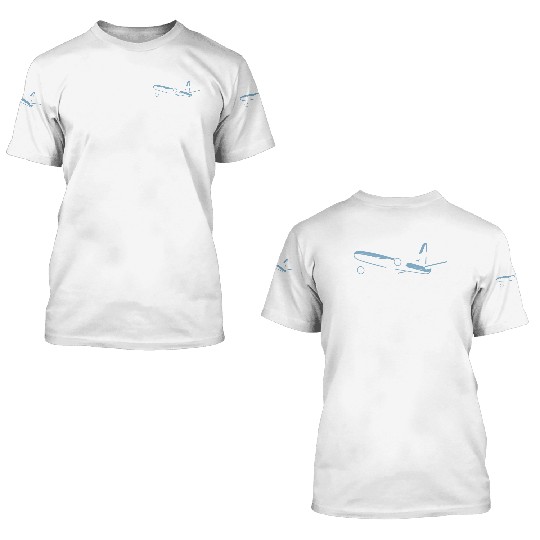 Just A Plane 3D T Shirts Airline Pilot Aviation