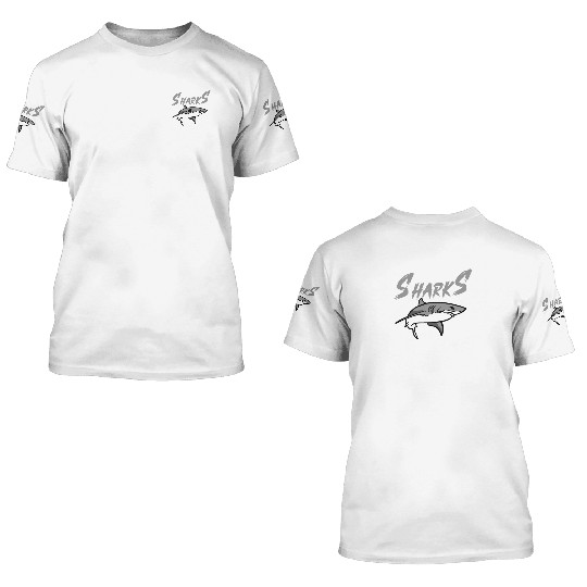 Shark Ocean Predator Sea Creature 3D T Shirts