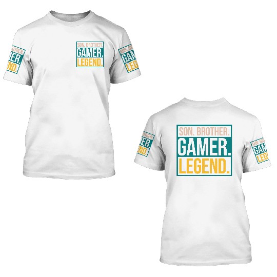 son brother gamer legend 3D T Shirts