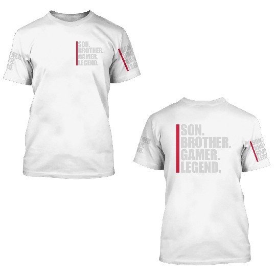 son brother gamer legend 3D T Shirts