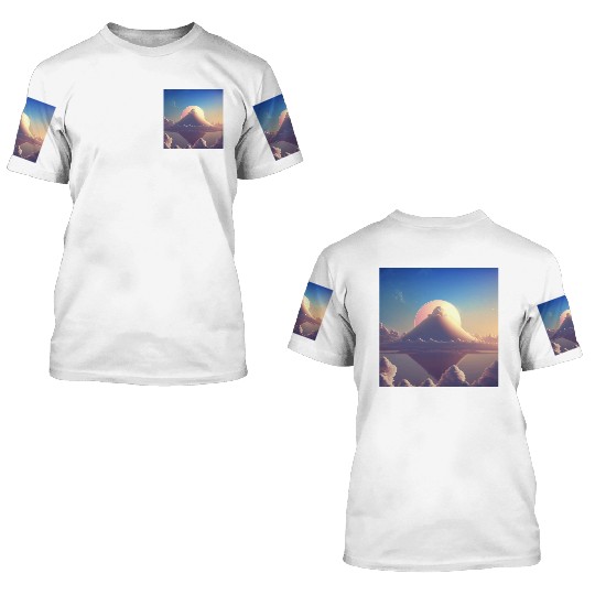 Mashup Cotton Candy Planet & The Lonely Mountain 3D T Shirts