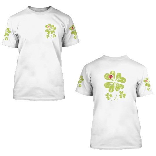 Ladybug St. Patricks Day Bug Catcher Entomologist 3D T Shirts