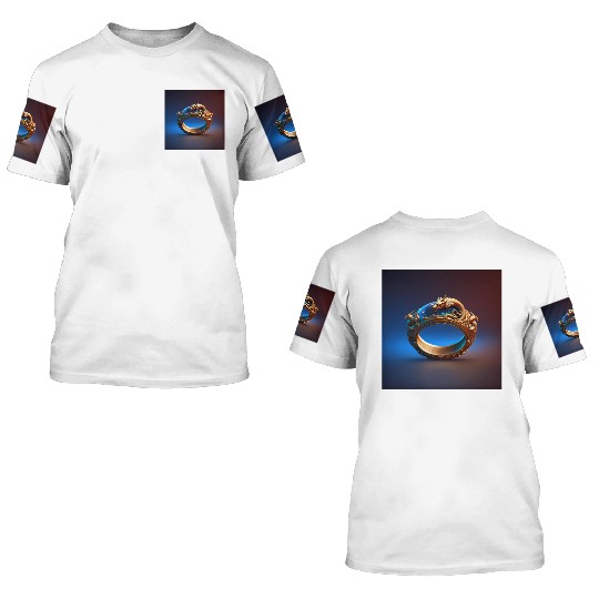 Dragon space ring 3D T Shirts