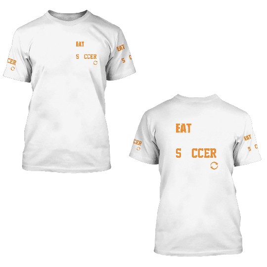 Eat Sleep Soccer Repeat 3D T Shirts Soccer Player Coach