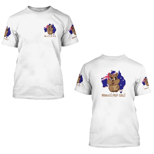Wombats Poop Cubes For A Wombat Lover 3D T Shirts