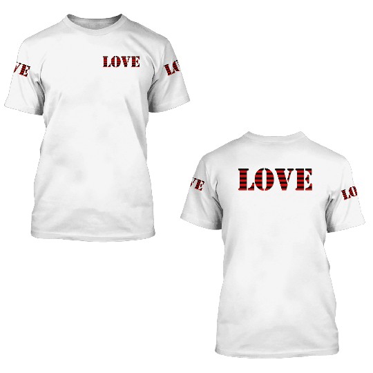 LOVE RED 3D T Shirts