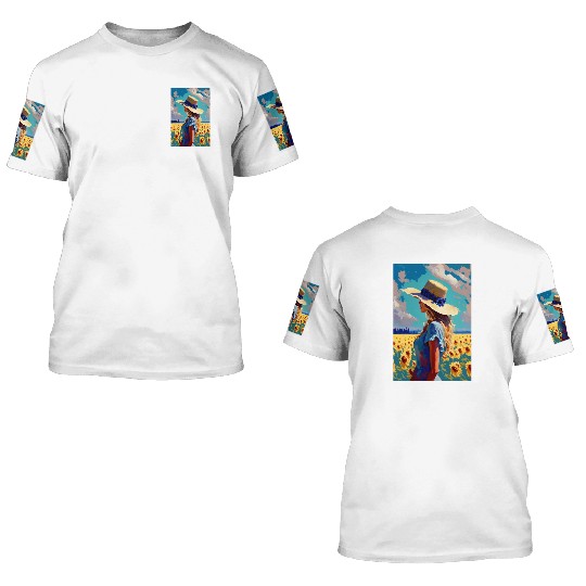 Sunflower girl summer 3D T Shirts