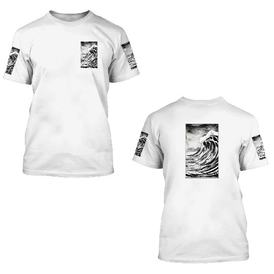 Black and White Dream Wave 3D T Shirts