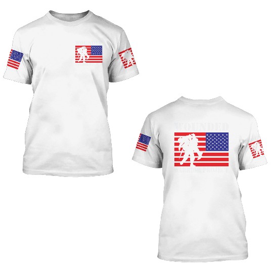 Wounded Warrior Project Us Flag 3D T Shirts