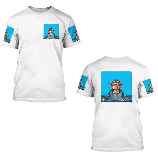 programmer monkey 3D T Shirts