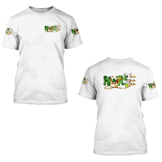 St Patricks Day, Nurse 3D T Shirts