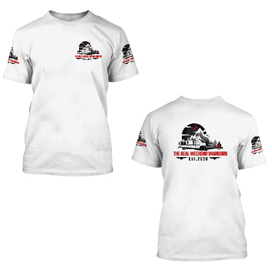The Real Weekend Warriors Latest Logo in Red 3D T Shirts