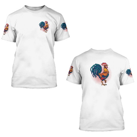 Easily Distracted By Chickens 3D T Shirts