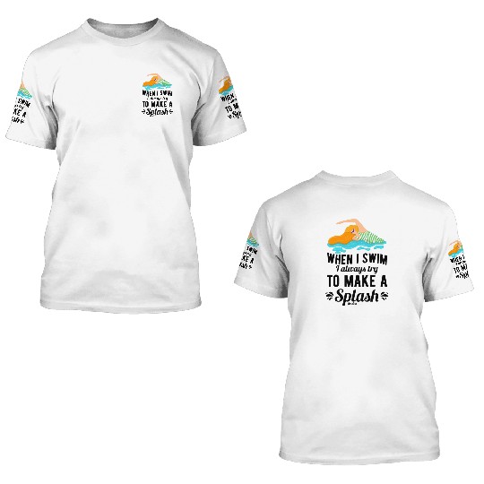 swim 3D T Shirts
