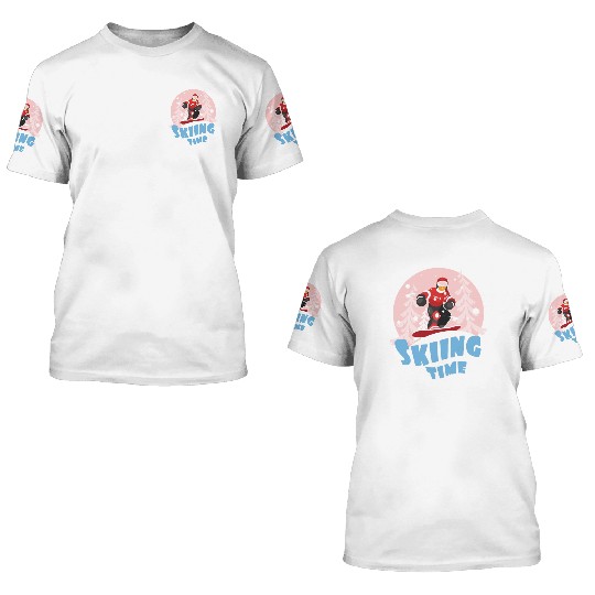 Skiing time 3D T Shirts