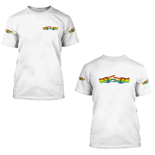 Rock Paper Scissors Lesbian Pride Rainbow LGBT 3D T Shirts