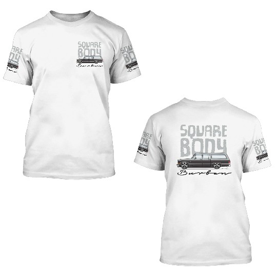 square body Light Silver 3D T Shirts