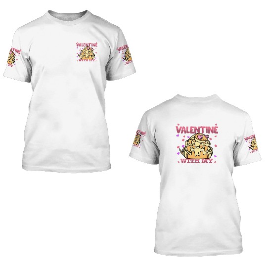My First Valentine With My Ball Python Animal 3D T Shirts