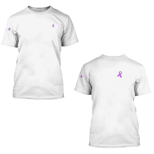 Epilepsy Warrior Men Dad Father Purple Ribbon 3D T Shirts
