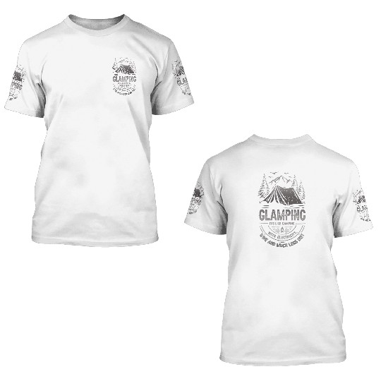 Glamping Definition Glamper Its Like Camping Spark 3D T Shirts