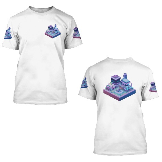 Isometric Room 3D Print - Geometric 3D Enthusiasts 3D T Shirts