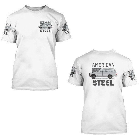 american Light Silver 3D T Shirts