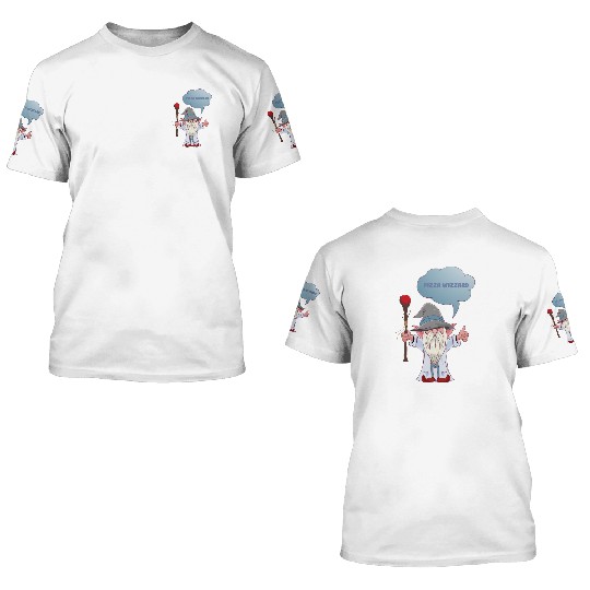 Cheer for the Wizard - Pizza Wizzard 3D T Shirts