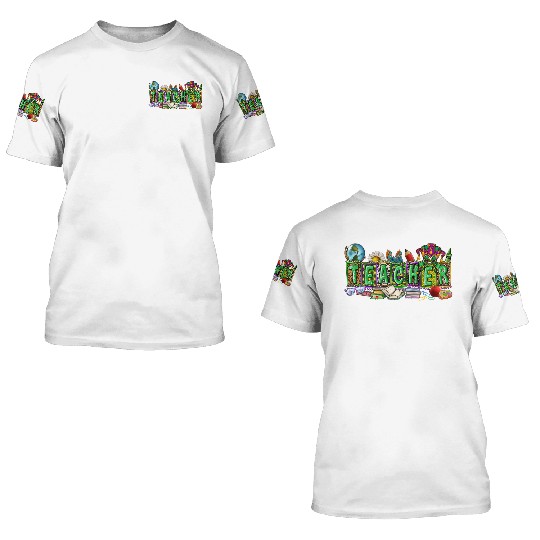 Mardi Gras Teacher 3D T Shirts