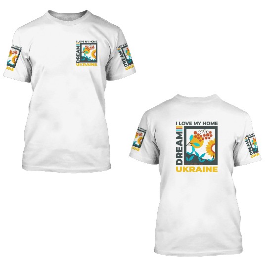 Print Ukraine sunflower 3D T Shirts