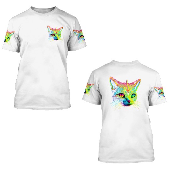 Alien cosmic cat 3D T Shirts