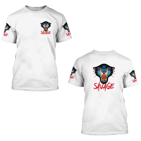 Savage Phanter Traditional Tattoo 3D T Shirts
