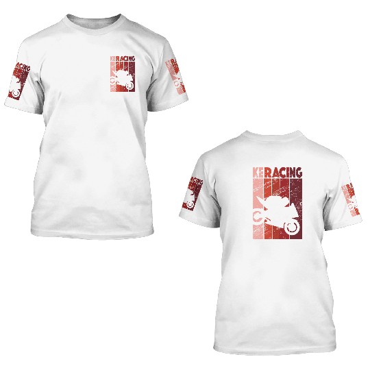 Bike Racing Motorcycle Race Retro Biker 3D T Shirts