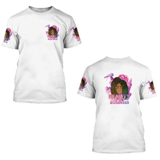 Afro Girl Beauty Boss 3D T Shirts