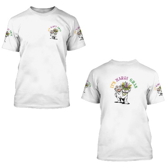 Cat Mardi Gras 3D T Shirts