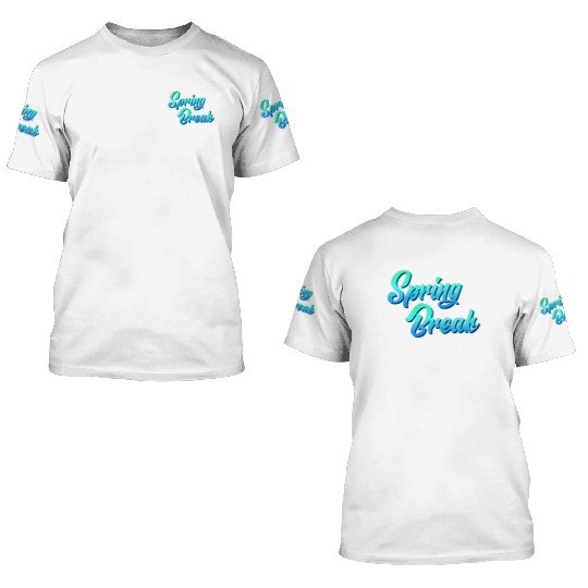 Spring Break teacher off duty vacation teacher 3D T Shirts