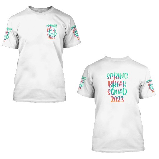 Spring Break Squad Summer Vacation Spring Break 3D T Shirts