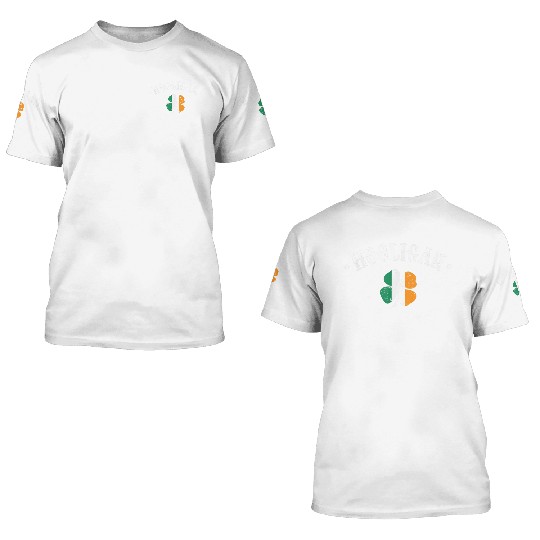 Hooligan St Patricks Day Irish Shamrock Flag 3D T Shirts