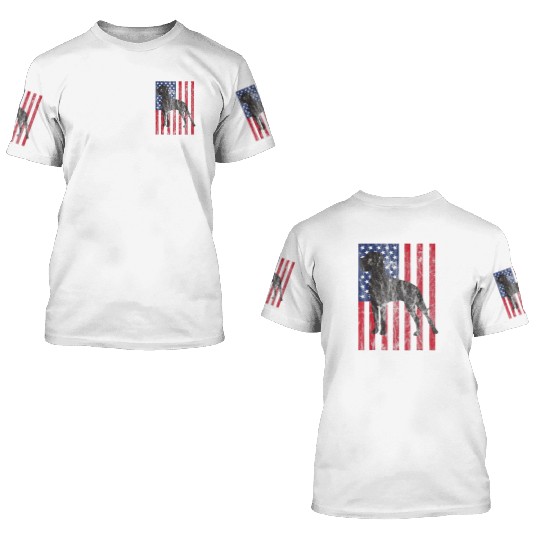 Great Dane 3D T Shirts Patriotic Gre